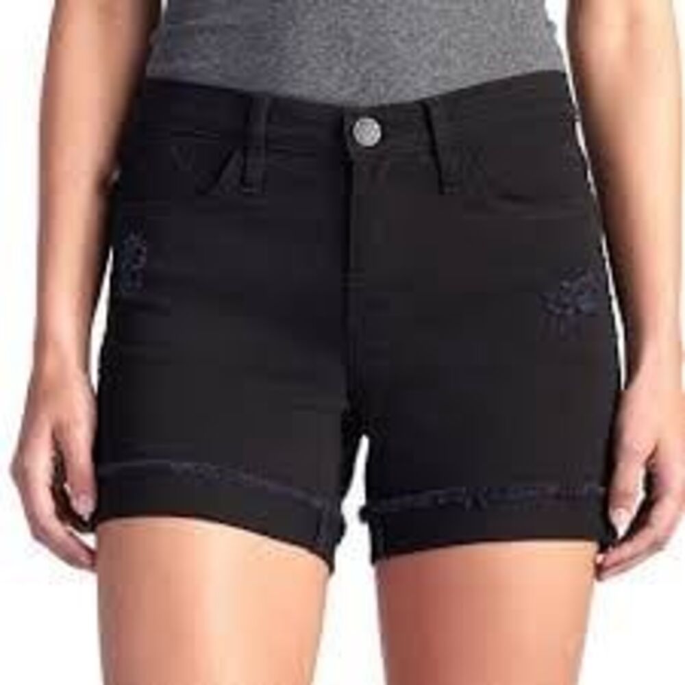 Rock & Republic Hula R311031 Bumbershoot Distressed Frayed Hem Denim Shorts 10